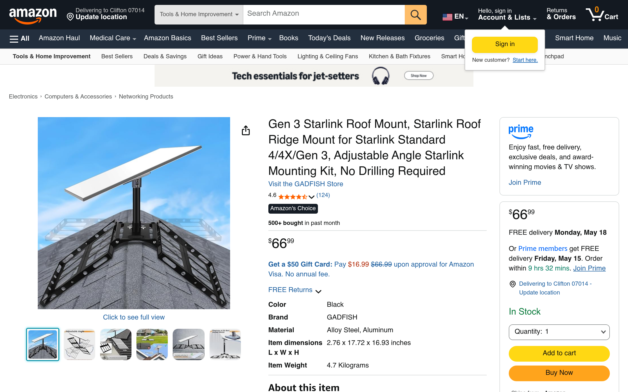 Gen 3 Starlink roof mount